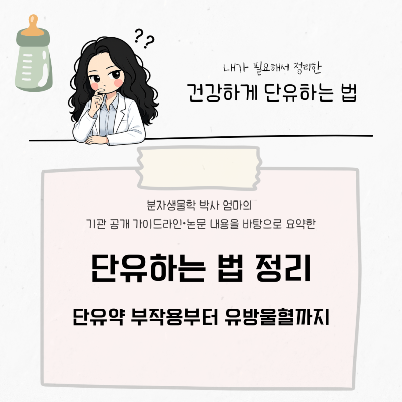 단유하는 법 총정리 — 단유약 부작용부터 유방울혈까지