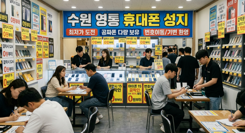 수원 영통 휴대폰 성지 최신 시세표 공개! 좌표 및 가격 비교!!라지폰! 폴드8 플립8 사전예약