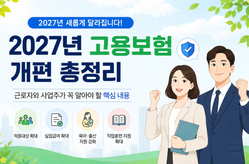 2027년 고용보험 개편 총정리, 근로자와 사업주가 알아야 할 변화