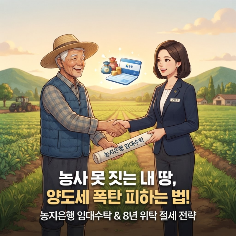 농지은행 임대수탁 조건과 8년 위탁 양도소득세 절세 효과｜2026년 개편사항