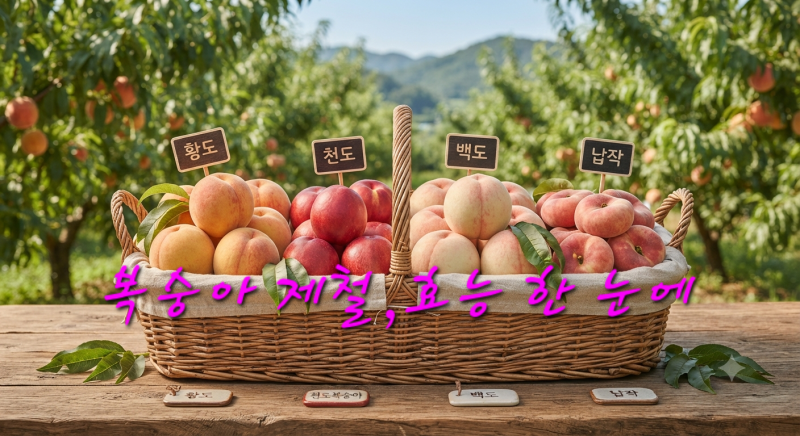복숭아 종류 총정리! 백도부터 황도 납작복숭아까지 제철 맛 효능 알아보기