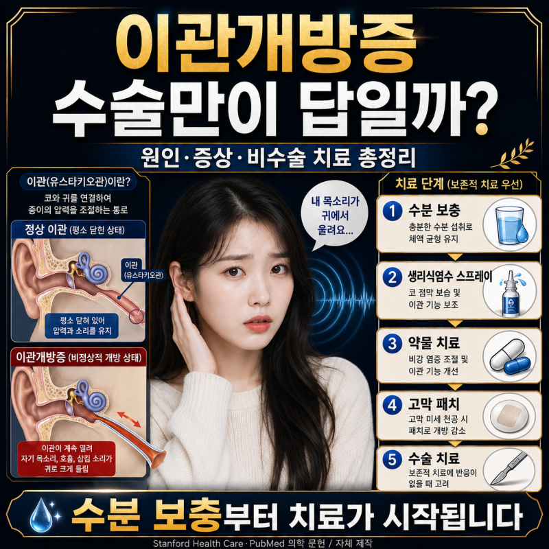 자신의 목소리가 귀 안에서 울리거나, 숨 쉬는 소리가 귀로 들리면 이관개방증의심, 원인·....