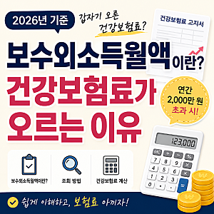 보수외소득월액 대상자 조회 방법, 건강보험료가 오른 이유