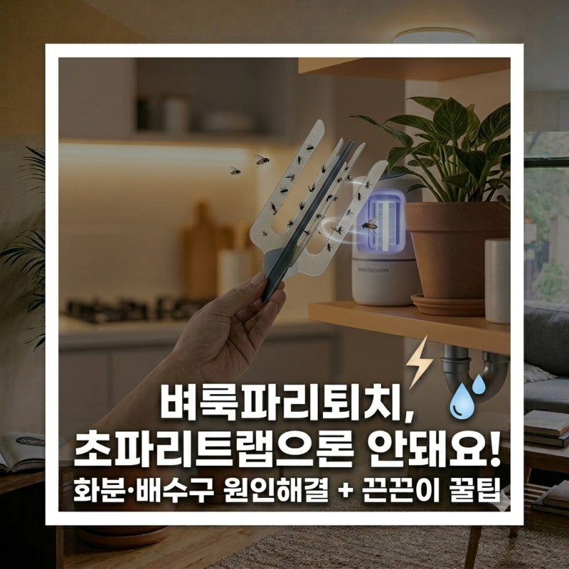 벼룩파리 트랩 효과 있을까, 초파리랑 헷갈리면 안 되는 이유(원인별퇴치법)