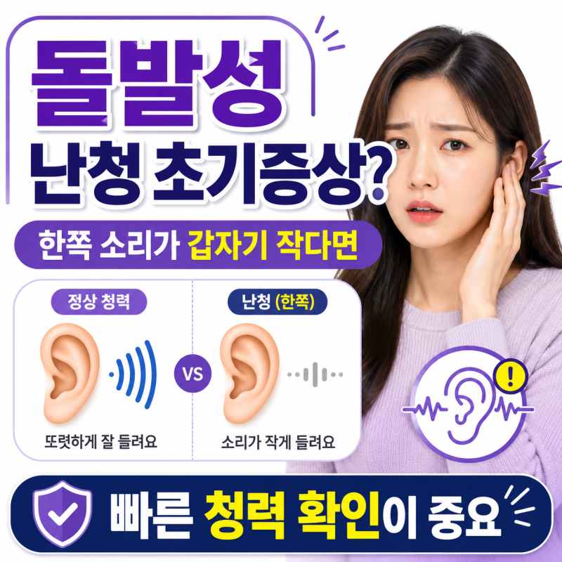 돌발성 난청 초기 증상은? 한쪽 소리가 갑자기 작게 들릴 때 확인사항