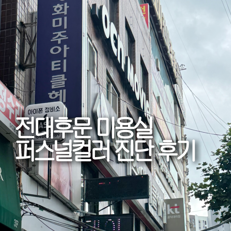 퍼스널 진단 전대후문미용실 / 화미주아티클헤어 후기