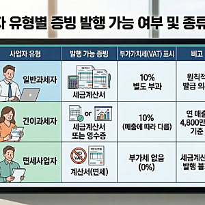 간이·일반·면세사업자 세금계산서 발행 방법 완벽 정리