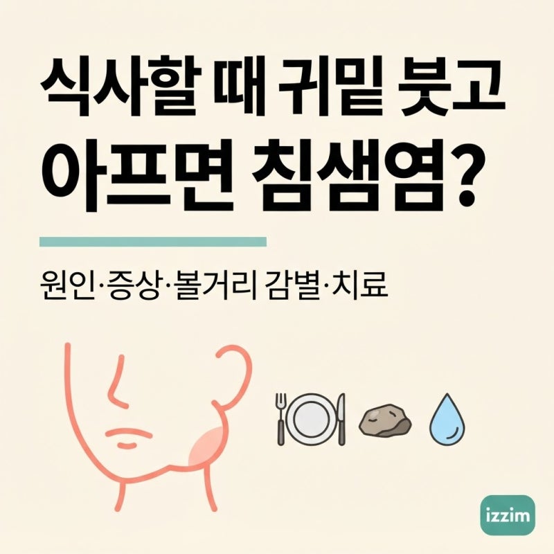 침샘염, 귀밑·턱밑이 붓고 식사할 때 아프다면 ｜ 원인·증상·볼거리 감별·치료 총정리
