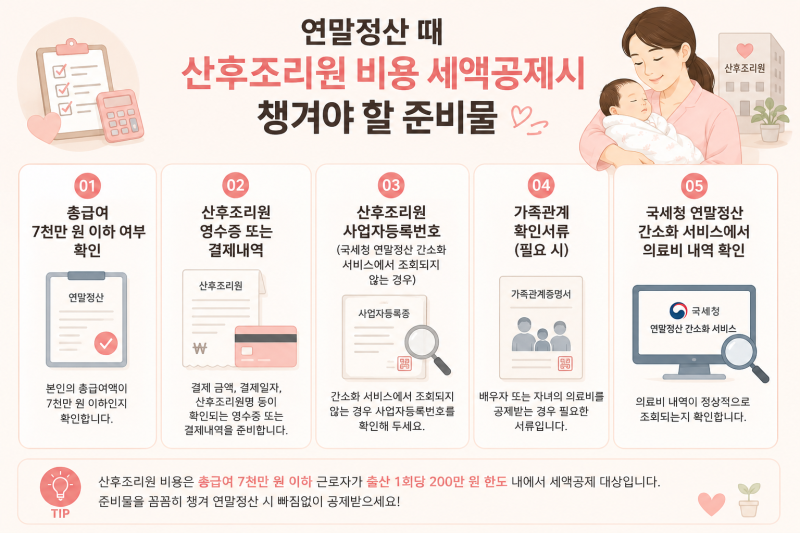 임신·출산 의료비 세액공제｜산후조리원 비용 200만원까지 공제받는 방법