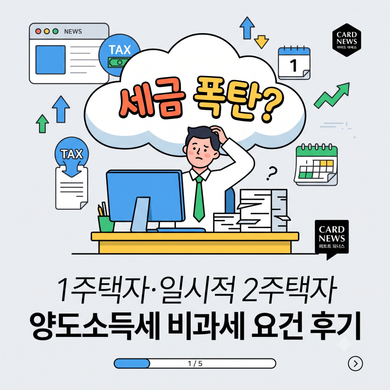 한시적(일시적) 1가구 2주택자 양도소득세 비과세 요건 총정리