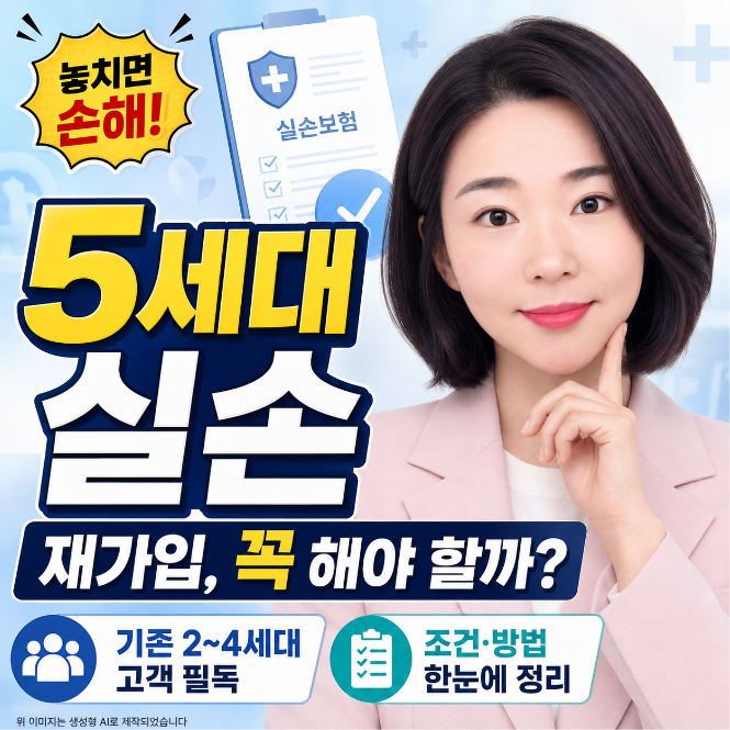 5세대 실손보험 재가입 대상과 조건 총정리