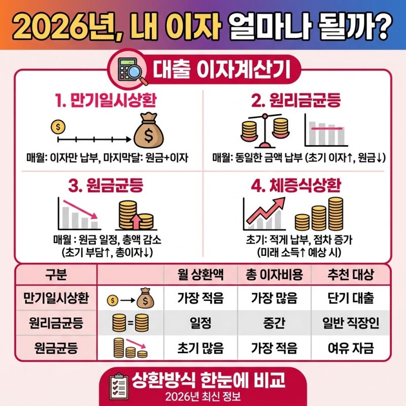 "이걸 왜 이제 알았을까" 대출 이자계산기 활용하여 매달 지출 줄이는 방법