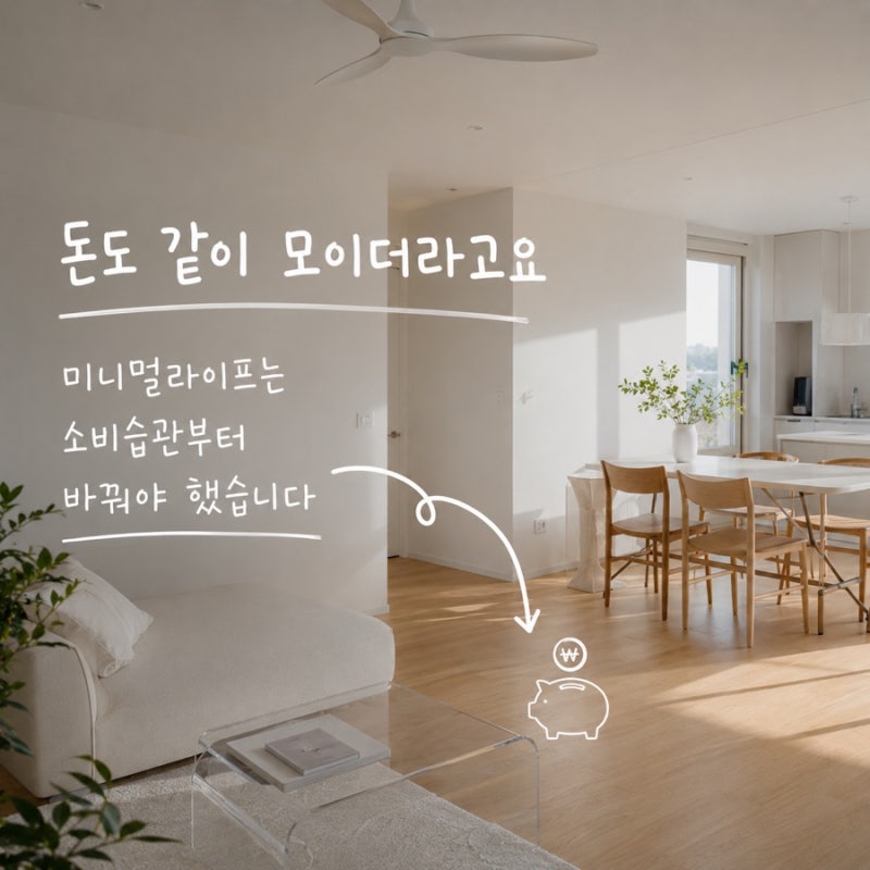 돈도 같이 모이더라고요. 미니멀라이프는 소비습관부터 바꿔야 했습니다.