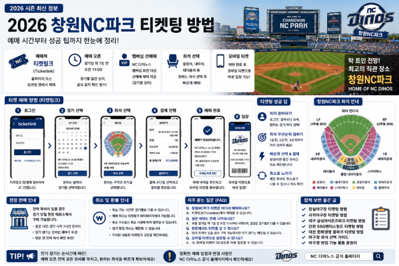 2026 창원NC파크 티켓팅 방법, 예매 시간부터 성공 팁까지 총정리