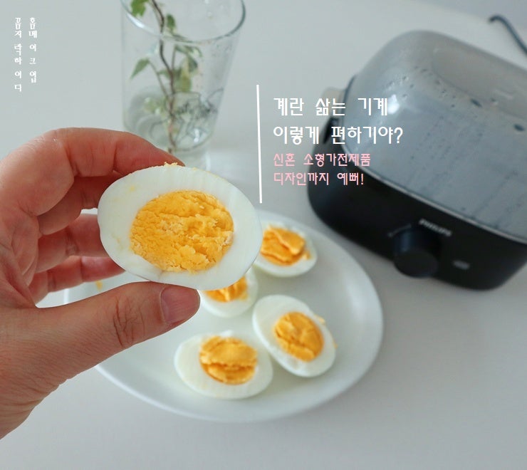 계란 삶으려고 이런 가전제품까지 샀네요! 신혼 소형가전 계란 삶는 기계 타이머 내장 추천