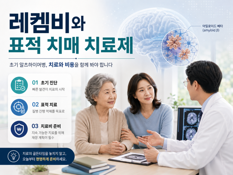 치매 치료제가 있어도 비용 때문에 포기한다면? 레켐비와 치매보험 이야기