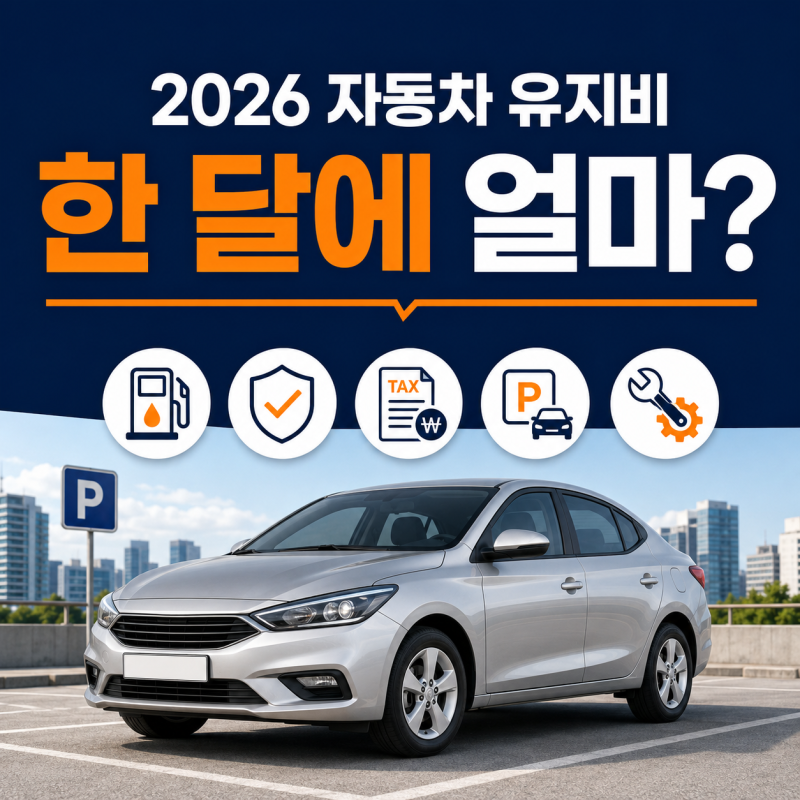 2026년 자동차 유지비 한 달에 얼마? 유류비·보험료·자동차세 현실 계산