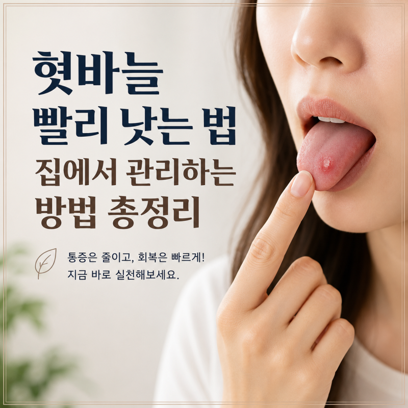 혓바늘 빨리 낫는 법, 집에서 관리하는 방법 총정리