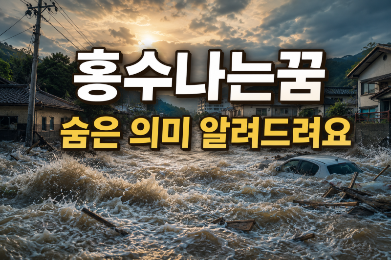 홍수나는꿈 불안 신호일까 길몽일까