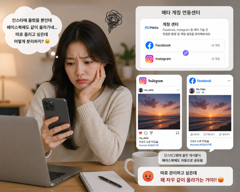 인스타 계정센터 연동 푸는법