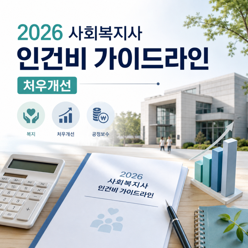 2026 사회복지사 인건비 가이드라인, 1호봉 월급·명절수당·처우개선 완벽정리