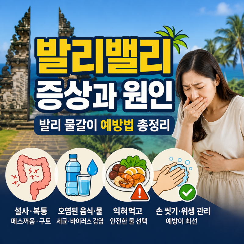 발리밸리 증상과 원인, 발리 물갈이 예방법 총정리