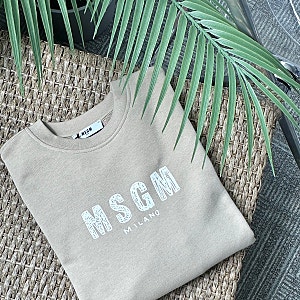MSGM 키즈 맨투맨 베이지 컬러 시즌오프
