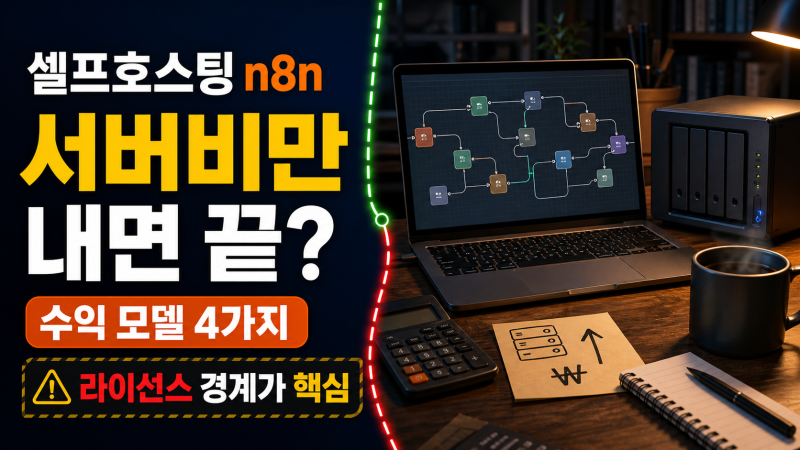 셀프호스팅 n8n로 '자동화 대행' 부업 — 4가지 수익 모델 구조 분해