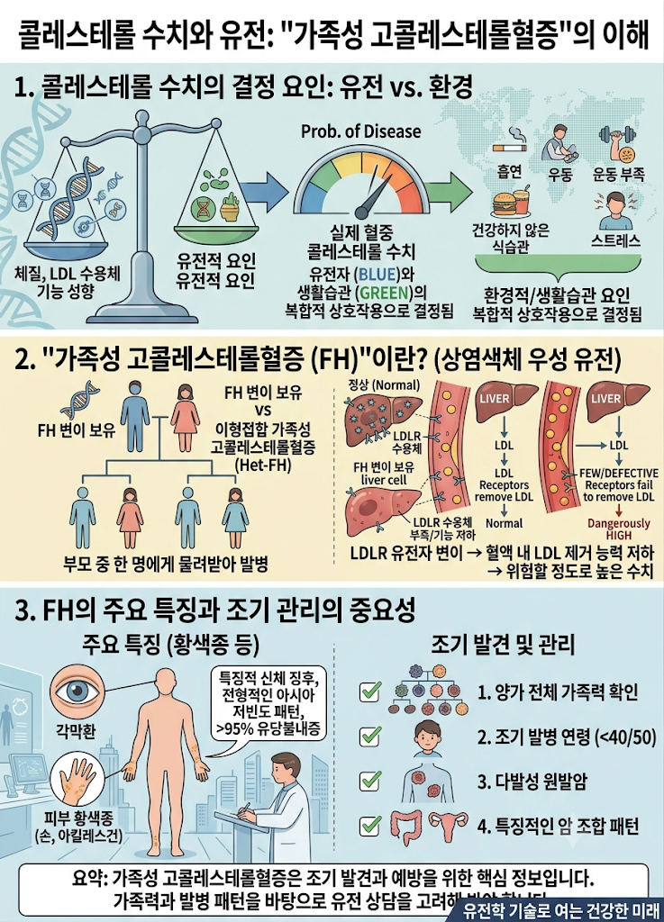 콜레스테롤 수치가 유전으로 결정되나요? "가족성 고콜레스테롤혈증"이란?