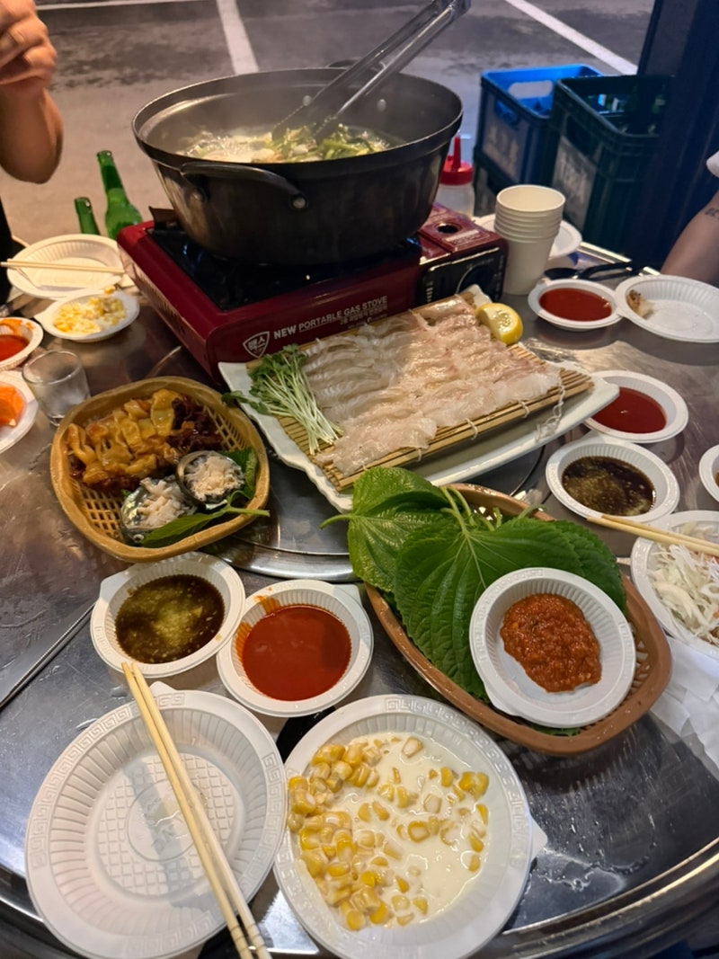 양양 인구해변 술집 “어촌마을포차” | 야장 감성 끝판왕, 조개찜·숙성회 맛집