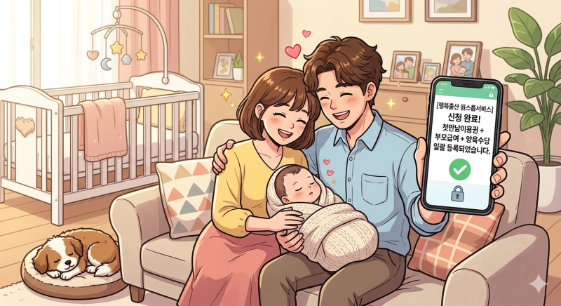 원클릭으로 부모급여까지! 2026년 하반기 행복출산 원스톱서비스 및 정부24 출생신고 일괄신....
