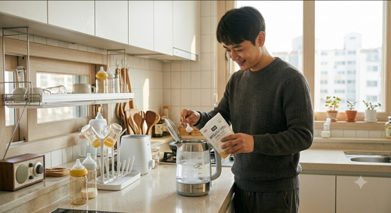분유 포트 세척 방법 총정리✨ 구연산 비율부터 연마제 제거까지 6년 차 아빠의 육아 꿀팁