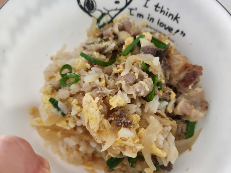 우삼겹 덮밥 집밥 스타일 규동 1인분 간단 레시피 미쯔칸 2배 쯔유