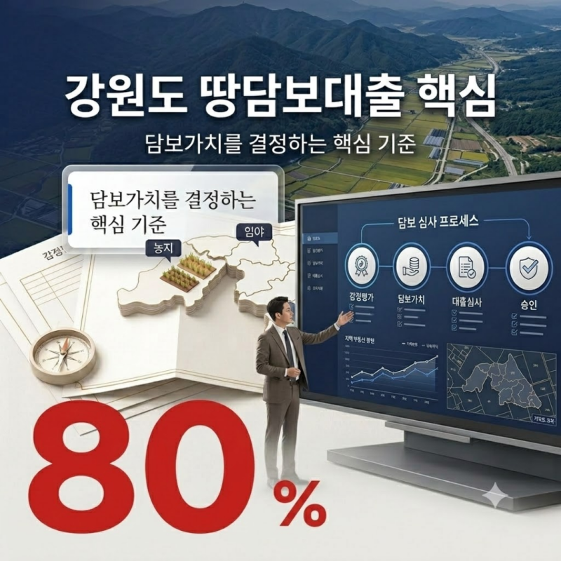 강원도 땅담보대출 한도·금리·조건·방법·절차 핵심 물건 종류별로 달라질까?