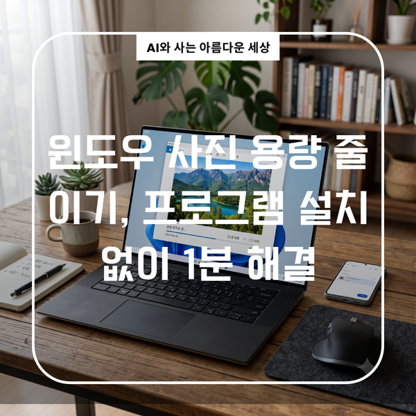 윈도우 사진 용량 줄이기, 프로그램 설치 없이 1분 해결