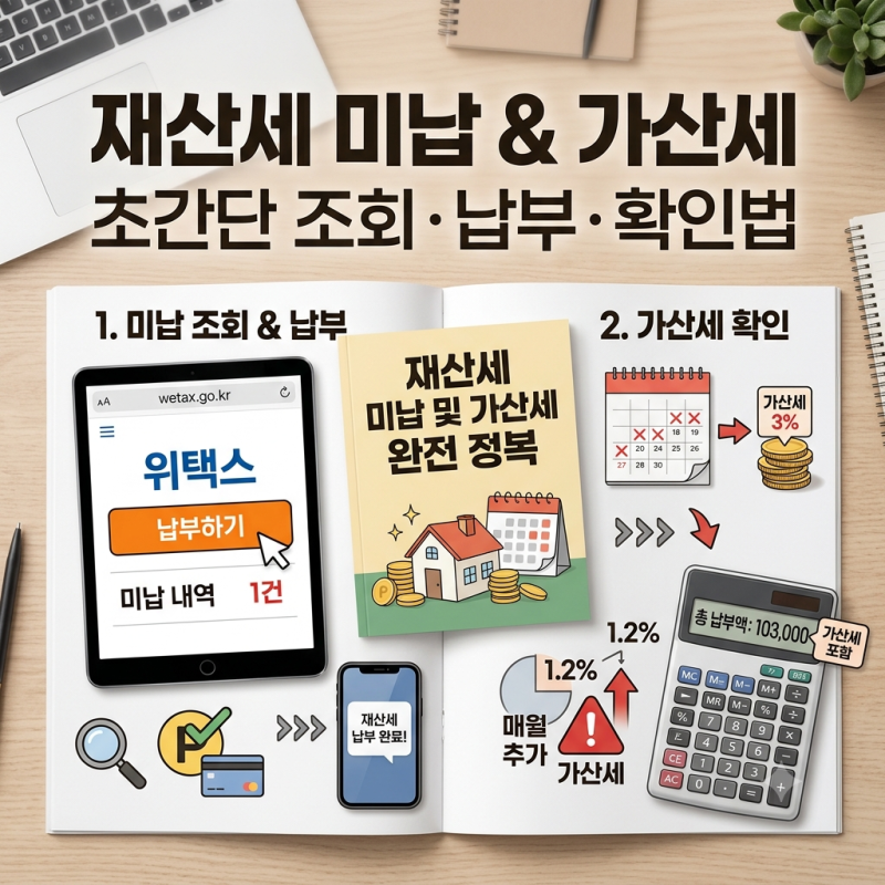 재산세 미납 조회 납부 여부와 가산세 확인하는 방법