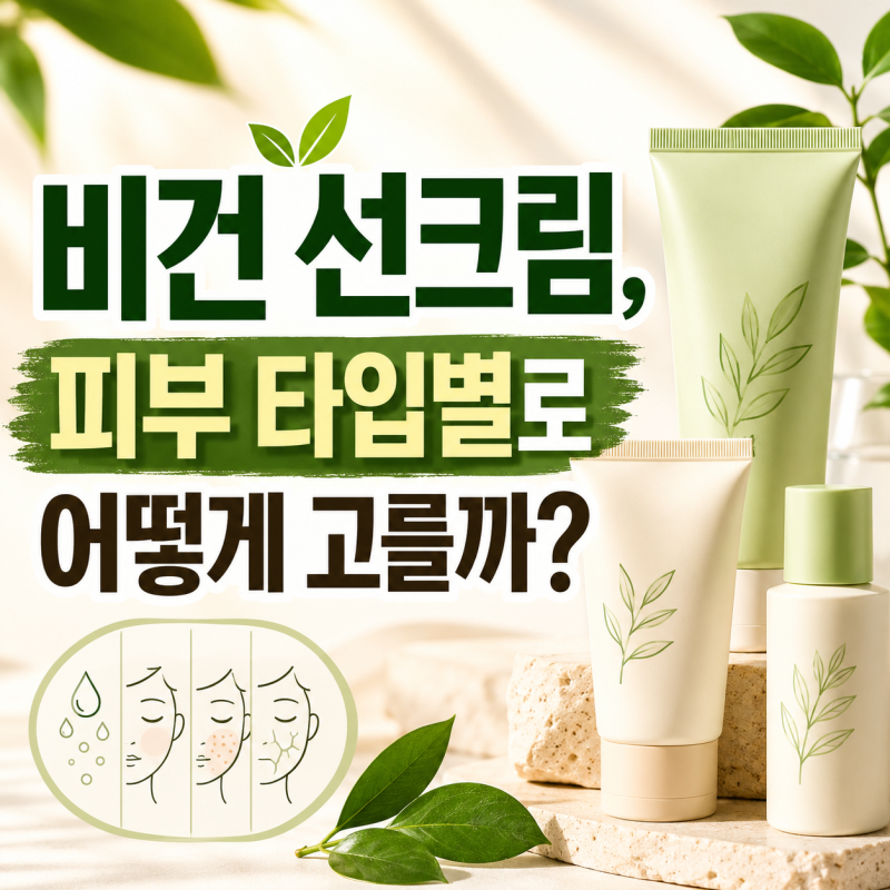 비건 선크림, 피부 타입별로 어떻게 고를까? 촉촉한 선케어 제품 5가지 비교