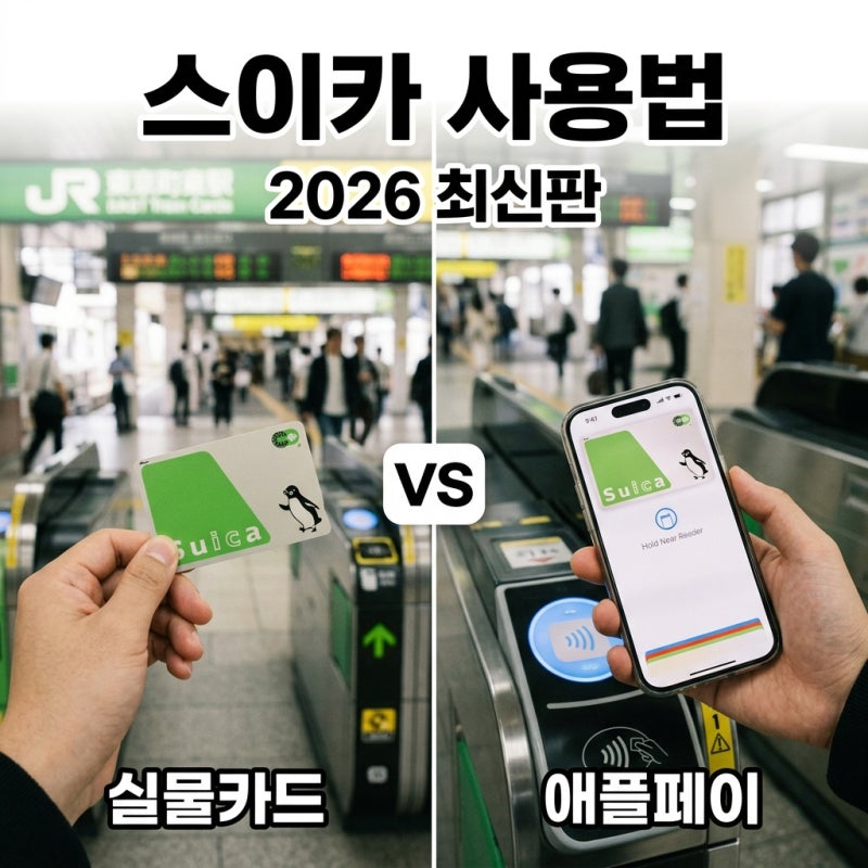 일본 여행 스이카 카드 만드는 법과 아이폰 애플페이 사용법