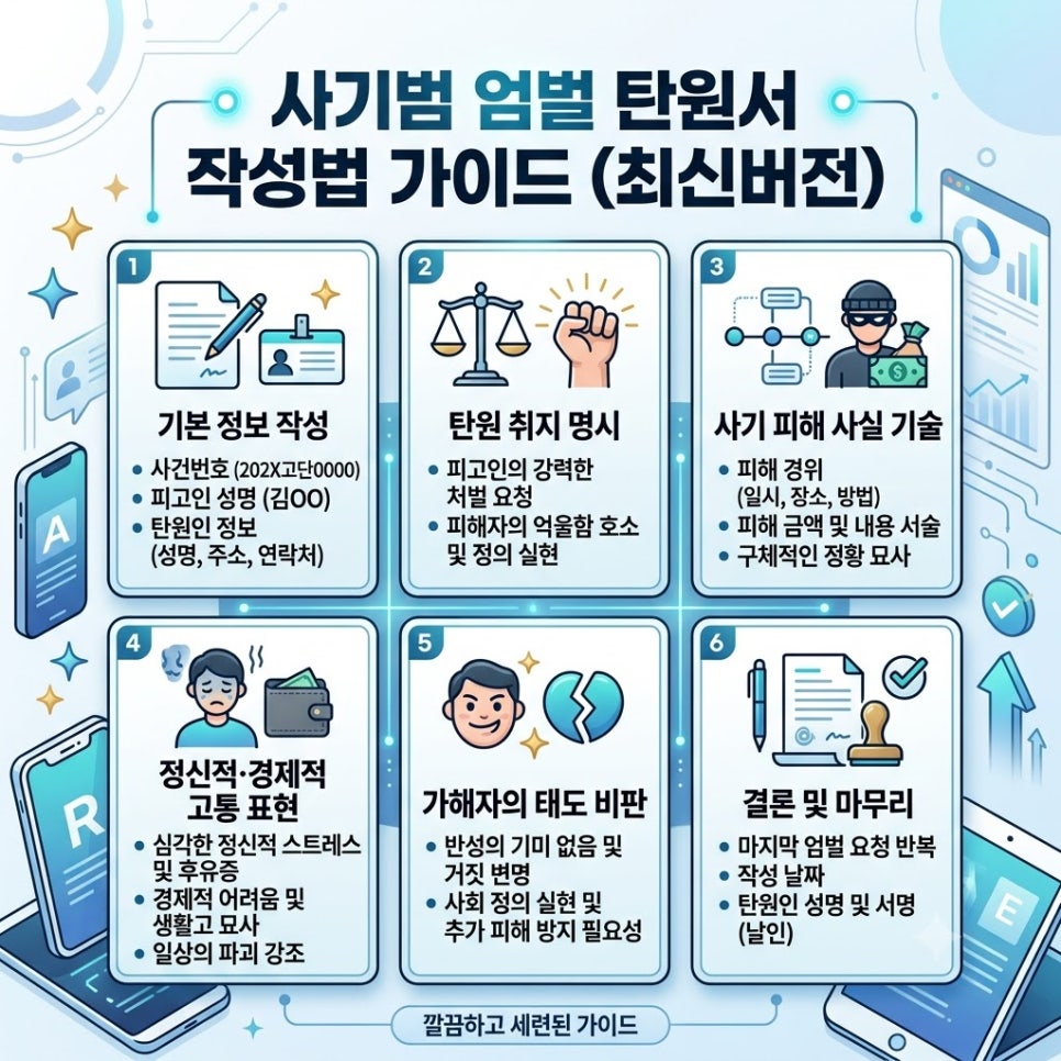 사기엄벌탄원서 작성방법 예시 최신버전