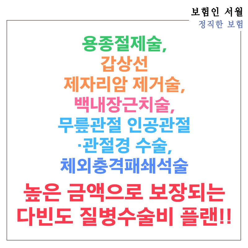 용종절제술, 갑상선 제자리암 제거술, 백내장근치술, 무릎관절 인공관절·관절경 수술, 체외....