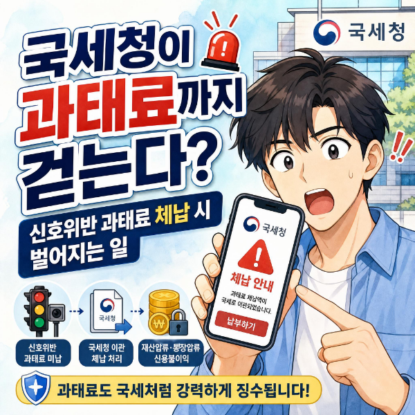 국세청이 과태료까지 걷는다? 신호위반 과태료 체납 시 벌어지는 일