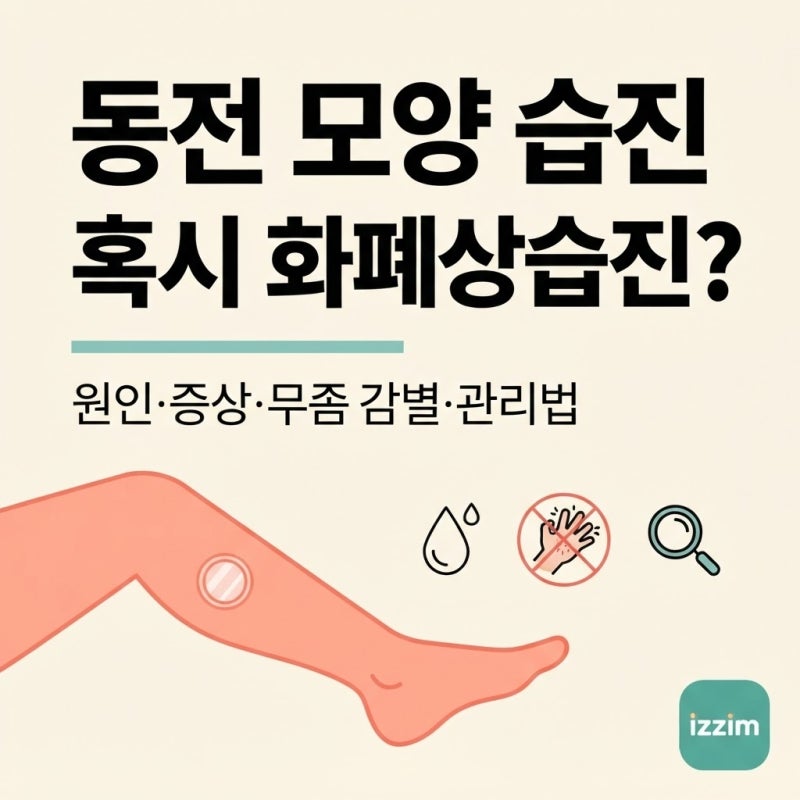 화폐상습진, 동전 모양 습진이 반복된다면 ｜ 원인·증상·무좀 감별·관리법 총정리
