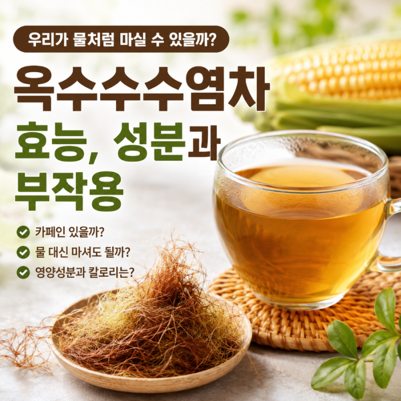 옥수수수염차 효능, 영양성분, 칼로리, 부작용 알아보기