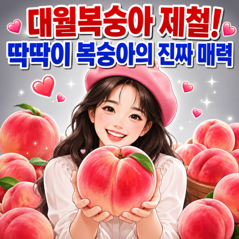 대월복숭아 제철 지금이 가장 맛있다! 딱딱이 복숭아의 매력과 맛있게 먹는 법 총정리