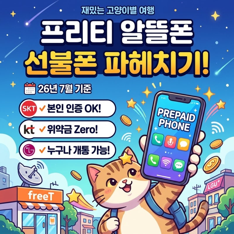[잡학지식] 2026년 7월 기준, 프리티 알뜰폰 선불폰 완벽 파헤치기! ✨