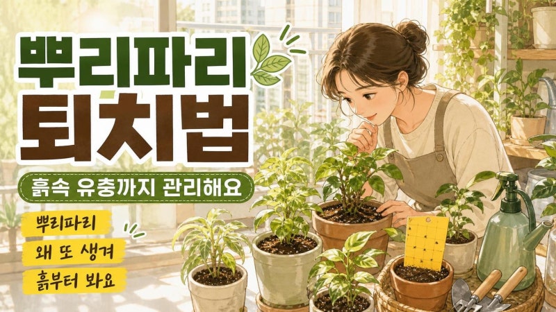 뿌리파리 퇴치, 트랩만 꽂으면 끝? 흙속 유충까지 잡는 4단계 관리법