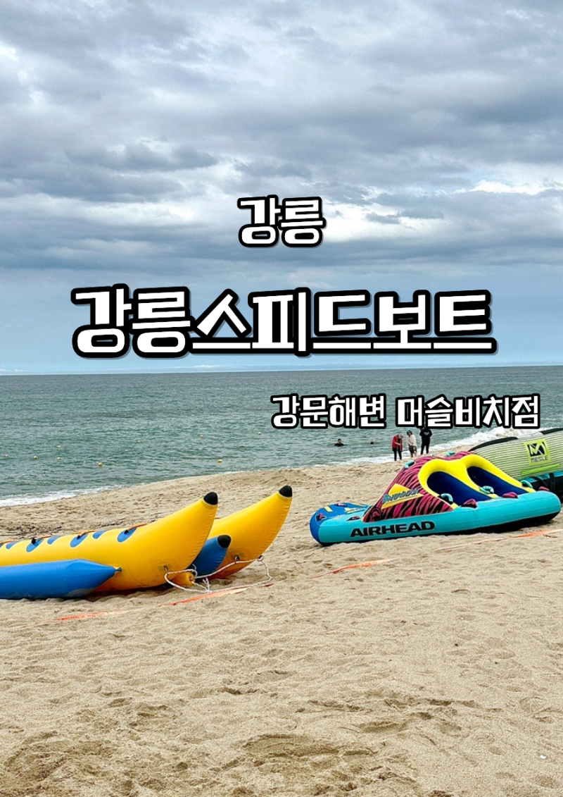[강릉] 강릉 놀거리｜강릉스피드보트 강문해변 머슬비치점｜강릉 액티비티 추천