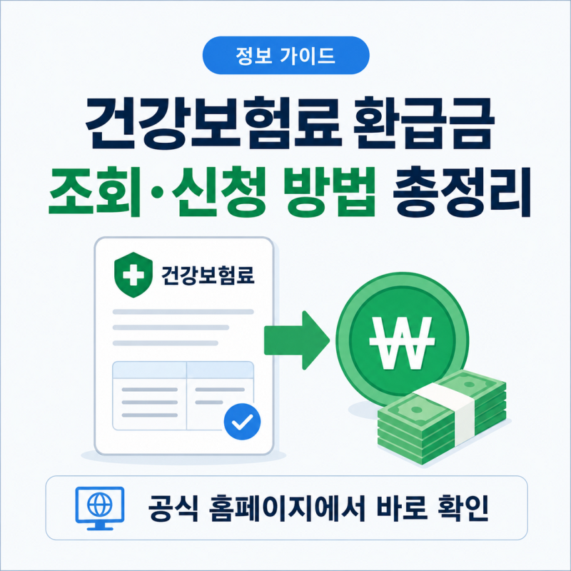 건강보험료 환급금 조회 및 신청 방법 총정리