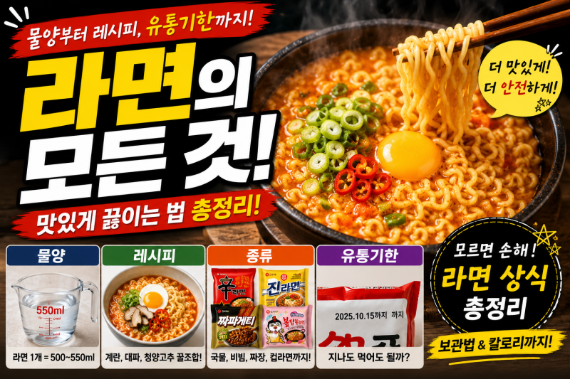 라면 물양 몇 ml가 정답일까? 실패 없는 끓이는 법