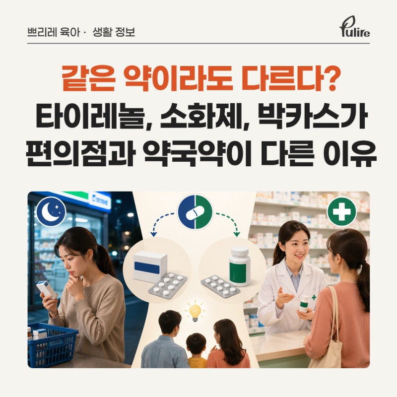 편의점 감기약과 약국 감기약 진짜 같은 약일까요?